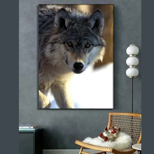 Grey Wolf Painting Art