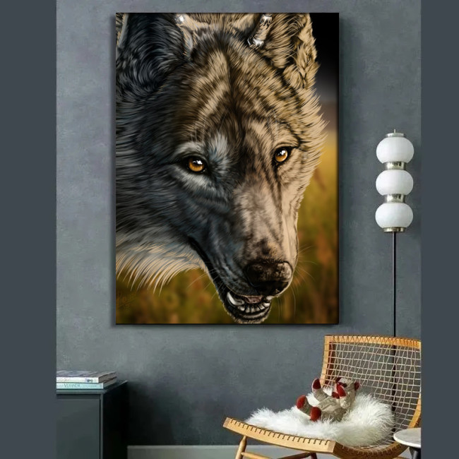 Wolf Face Painting Art