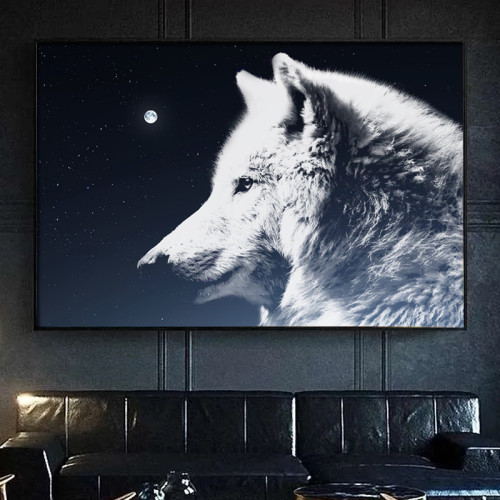 Wolf Moon Painting Art