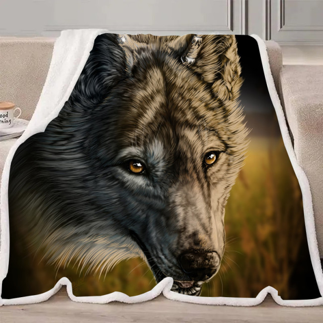 Wolf Face Blanket