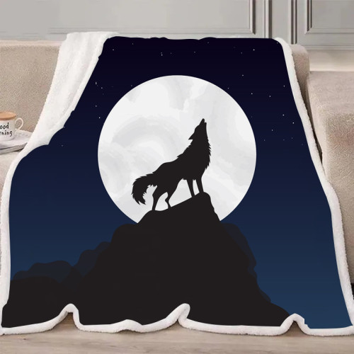 Moon Wolf Blanket