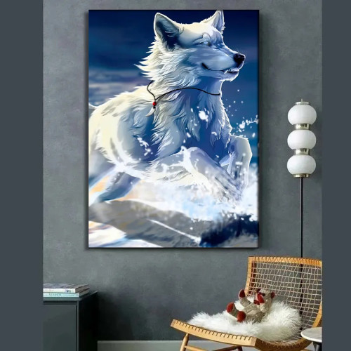 Anime Wolf Painting Art