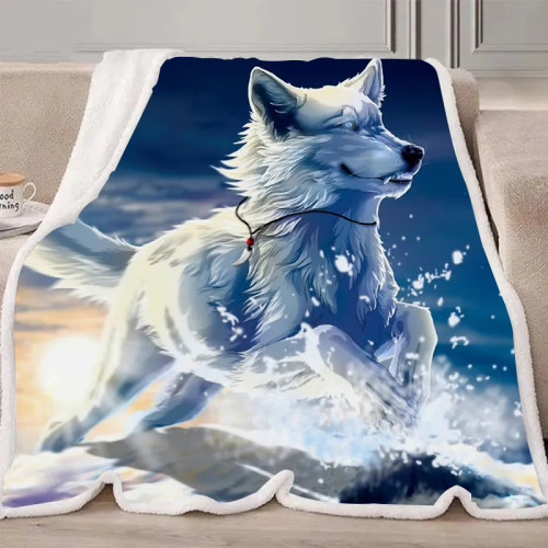 Anime Wolf Blanket