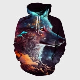 Colorful Wolf Hoodie