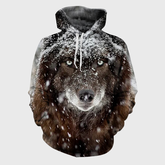 Snowing Wolf Hoodie