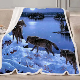 Winter Wolf Packs Blanket