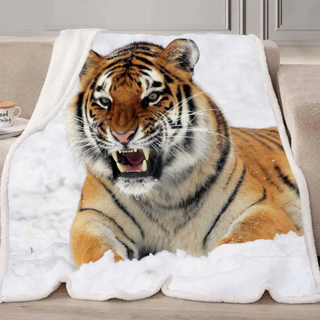 Snow Tiger Blanket