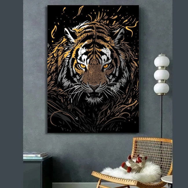 Tiger Portrait Painting Art