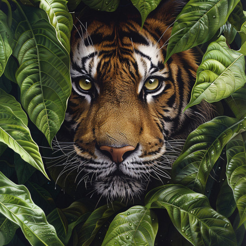 Jungle Tiger Painting Art