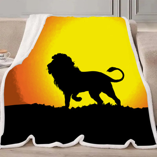 Abstract Lion Blanket