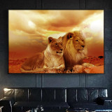 Lion King And Queen Painting Art