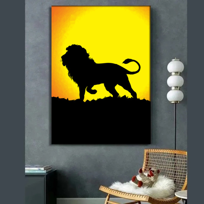 Abstract Lion Painting Art