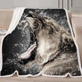 Lioness Roaring Blanket