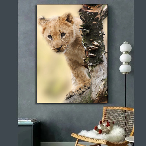 Lion Cub Painting Art