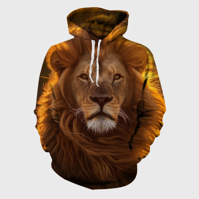 Lion Pattern Hoodie