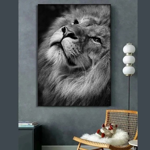 Lion Head Painting Art