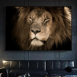 Lion Print Painting Art