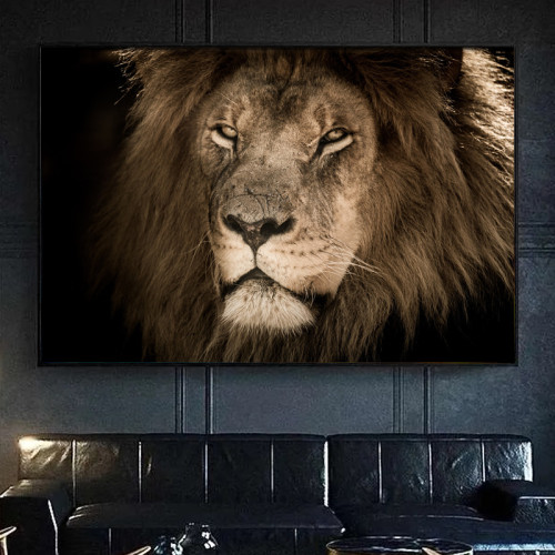 Lion Print Painting Art