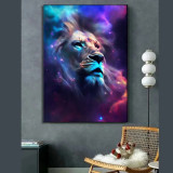 Galaxy Lion Painting Art