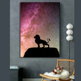 Lion Galaxy Painting Art