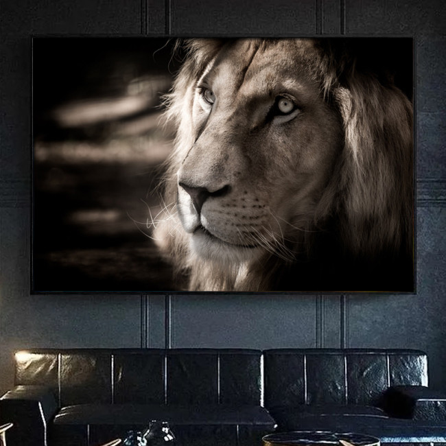 White Lion Painting Art