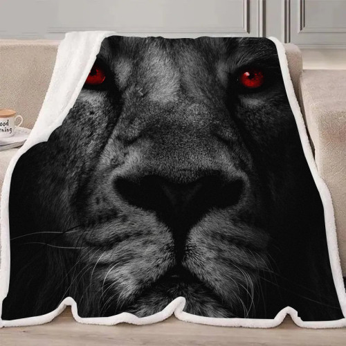 Lion Portrait Blanket