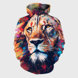 Colorful Painting Lion Hoodie