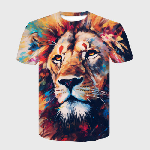 Colorful Painting Lion T-Shirt