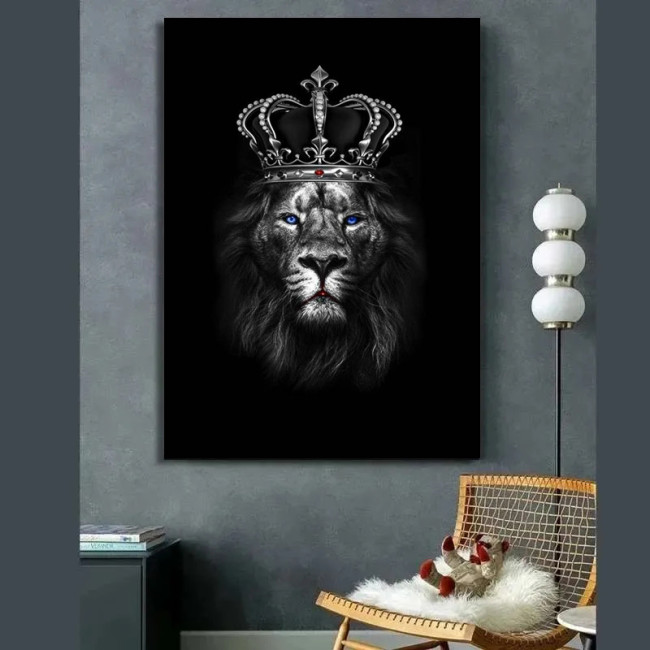 Lion With Crown Painting Art