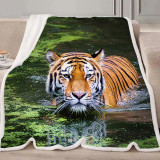 Swimming Tiger Blanket