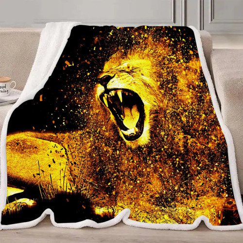 Gold Lion Blanket