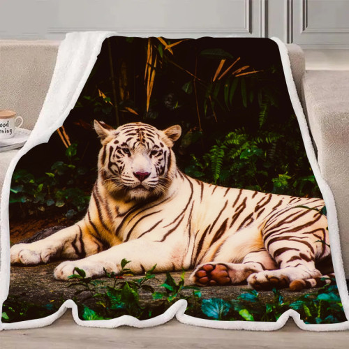 White Tiger Blanket