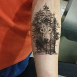 Forest Wolf Tattoo