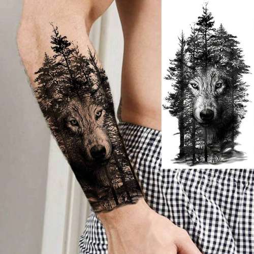 Forest Wolf Tattoo