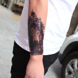 Forest Wolf Tattoo