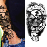 Lion Clock Tattoo