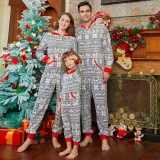 Deer Snowflake Snow Christmas Matching Family Pajamas Onesie Set