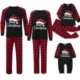 Merry Christmas Letter Christmas Family Pajamas Red Plaids Pajamas Set