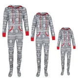 Deer Snowflake Snow Christmas Matching Family Pajamas Onesie Set