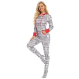 Deer Snowflake Snow Christmas Matching Family Pajamas Onesie Set