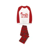 Santa We Good Christmas Family Pajamas Plaids Pajamas Set