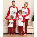 Santa Claus HO'S Christmas Family Pajamas Plaids Pajamas Set