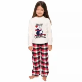 Skiing Penguin Merry Christmas Family Pajamas Plaids Pajamas Set