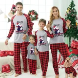 Skiing Penguin Merry Christmas Family Pajamas Plaids Pajamas Set