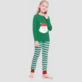 Santa Claus Head Christmas Family Pajamas Plaids Pajamas Set