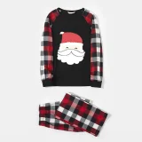 Santa Claus Head Christmas Family Pajamas Plaids Pajamas Set