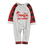 Santa We Good Christmas Family Pajamas Plaids Pajamas Set