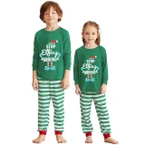 Stop Elf Around Christmas Family Pajamas Green Pajamas Set