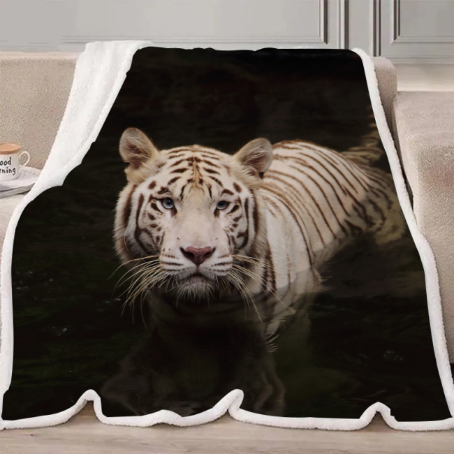 White Tiger Blanket