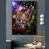 Galaxy Tiger Painting Art